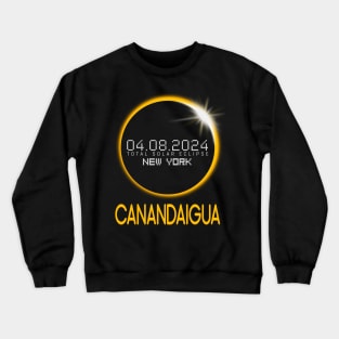 CANANDAIGUA New York Total Solar Eclipse April 8 2024 Crewneck Sweatshirt